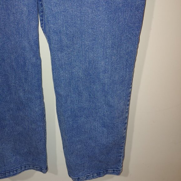 Wild Fable Stone Wash Collared Zip-front Denim Utility Jumpsuit Long Sleeve Sz L - Picture 7 of 10